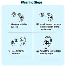 1 Pair + 6 Ear Caps Set, Skin-Friendly Soft Silicone Sleep Earplugs, Noise-Canceling Waterproof Swimming Earplugs With Multiple Sizes Ear Caps And Storage Box - View 9