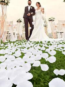 100/1000/2000pcs White Artificial Rose Petals, Faux Silk Petals, Suitable For Weddings, Romantic Nights, Proposals, Engagements, Celebrations, Parties, Back To School, Valentine's Day - White - View 11