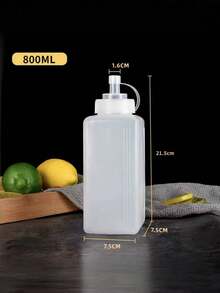 1pc Squeeze Sauce Bottle, Large Capacity Portable Kitchen Utensil, Multiple Sizes Available, Multi-Purpose Leak-Proof Condiment Bottle, Suitable For Ketchup, Jam And Salad Dressing - Multicolor - View 15