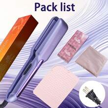 ANGENIL 2合1直髮器與捲髮棒女性專業造型工具 50–55W 110–240V雙電壓 8段可調溫度設定 - 藍色 - 查看 14