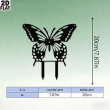 1 pieza Estaca de decoración de jardín de acrílico con mariposa 2D, corte de precisión, regalo ideal para inauguración de casa, simboliza vitalidad y prosperidad, corte exquisito, sin instalación requerida, estaca de decoración de jardín de acrílico para exteriores, hermosa decoración para jardín y patio - A - Ver 5