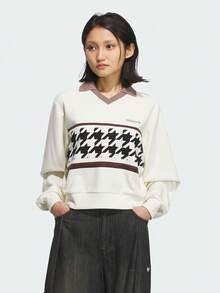 Adidas Originals Women's HTTH SWEAT CREW Knit Sweatshirt Without Hood KC2689 - White - View 1