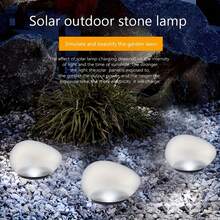 Luz Solar LED de Piedra Adoquinada, Lámpara de Paisaje Exterior Impermeable con Forma de Huevo para Césped, Camino, Piscina, Decoración de Jardín, Uso Interior & Exterior - Lámpara de piedra - Ver 9