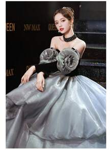 Women Party Other Wear - Black and Gray - View 4