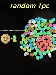 500/100/1pc Glow In The Dark Garden Pebbles, Colorful Glowing Stones, Suitable For Garden Lawn, Yard, Home Outdoor Path, Corridor And Aquarium Decoration. Glow In The Dark Stones Are Perfect For Fish Tank, Path, Flower Bed, Potted Plants, Driveway DIY Design, Home Decor And Christmas Decoration (Random Color And Style), Garden Decor Outdoor, Garden, Garden Ornaments Outdoor, Glow In The Dark, Gifts, Fairy Garden Stuff, Craft Supplies, Craft Supplies, Craft Supplies - Multicolor - View 13