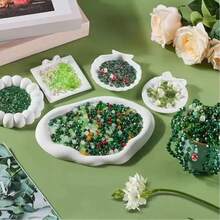 1100pcs Set/50pcs Loose Beads Green Tone Beading Kit, For DIY Bracelets, Necklaces, Earrings, Loose Beads, Wallet Charms, Phone Charms, Bag Charms, Home Decor, Eternal Plant Flower Bead Making Colorful Set (Random Color) - Multicolor - View 7