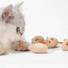 1/5pcs Cat Bell Mouse Doll, Artificial Plush Interactive Cat Doll, Indoor Cat Doll - Multicolor - View 4