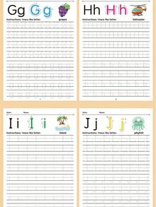 كتاب تدريب على كتابة الحروف ثنائي اللغة 1 قطعة، مصمم ب- "حرف + كلمة مقابلة + رسم كرتوني" لإنشاء ارتباط بين الحروف والأشياء الملموسة، تعزيز تأثير ذاكرة الحروف، سهل التعرف عليه بسرعة من قبل الآباء أو معلمي ما قبل المدرسة، مناسب لتنوير إدراك الأرقام في مرحلة الطفولة المبكرة بالمنزل، التدريس المدرسي، ينتمي أيضًا إلى قرطاسية الطلاب، لوازم العودة إلى المدرسة - متعدد الألوان - مشاهدة 2