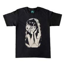 Playera Estética de Anime,  1 - Negro - Ver 1