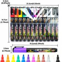 8/12pcs Fluorescent Neon Liquid Chalk Markers - Vibrant, Washable, Suitable For Blackboards, Menu Boards, Windows, Glass, Etc. - Perfect For Creative Expression!, Back To School - Liquid Chalk - View 15