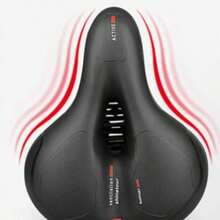 1pc Thickened Bicycle Seat Cushion, Mountain Bike Saddle, Large Butt Soft Comfortable Seat, Hollow Breathable Design, Suitable For Road/Mountain Bike Riding Equipment - Multicolor - View 8