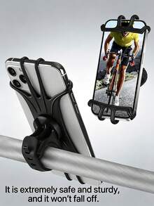 1件 360°可旋轉把手手機支架，防滑矽膠固定架，適用於自行車、電動滑板車騎行 - 多色 - 查看 2