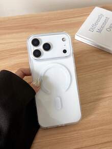 Minimalistische magnetische stoßfeste transparente Acryl-Hartschale kompatibel mit Samsung Galaxy S25 S24 S23 Ultra S21FE und einer Reihe von Telefonen 17/16/15/14/13/12/11 Pro Pro Max. Diese kabellose Ladehülle zeichnet sich durch stoßfestes Design, einfaches transparentes Aussehen und eine magnetische Abdeckung aus. Geburtstagsgeschenk, Jahrestagsparty, Geschäftlich, Professionell, Büro - Transparent - Übersicht 3
