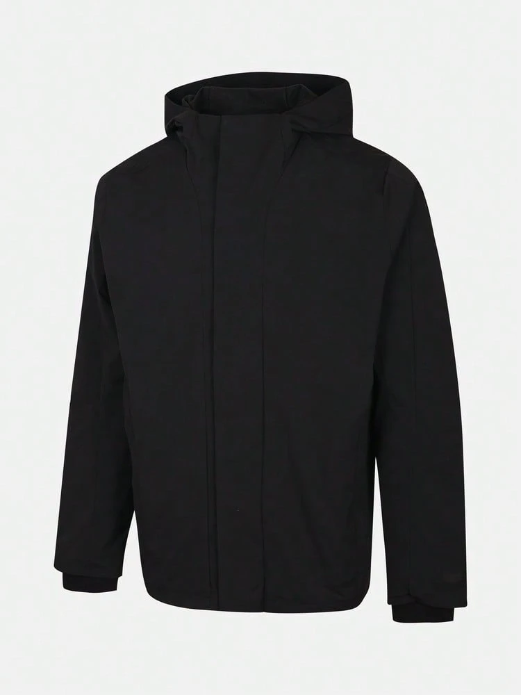 Adidas 男款 WUZONG WARM JKT 梭織連帽夾克 KS6483 - 黑色 - 查看 1