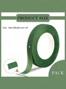 Roll Floral Decorative Tape - Paper Self-Adhesive Tape, Suitable For Floral Arrangement And Flower Stem Edge Decoration - Green - View 9
