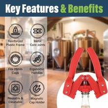 Bottle Capper,Manual Bottle Cap Sealing Capping,120 Bottle Caps & Beer Bottle Caps - YB395 - View 2