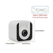 ZHXINSD 1pc/2pcs 1296P Window Camera, Smart WiFi IP Indoor Camera, Supports 2.4/5G WiFi Home Security Window Camera, Self-Adhesive Installation, Starlight Night Vision, AI Human Detection Alert, Easy Setup - White - View 2
