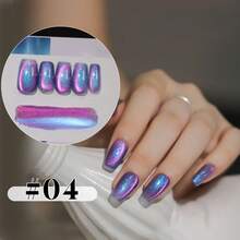 10ml Aurora Cat Eye 玻璃珠凝膠指甲油 2026夏季系列 紫色與金色夢幻極光貓眼 - 彩色 - 查看 16