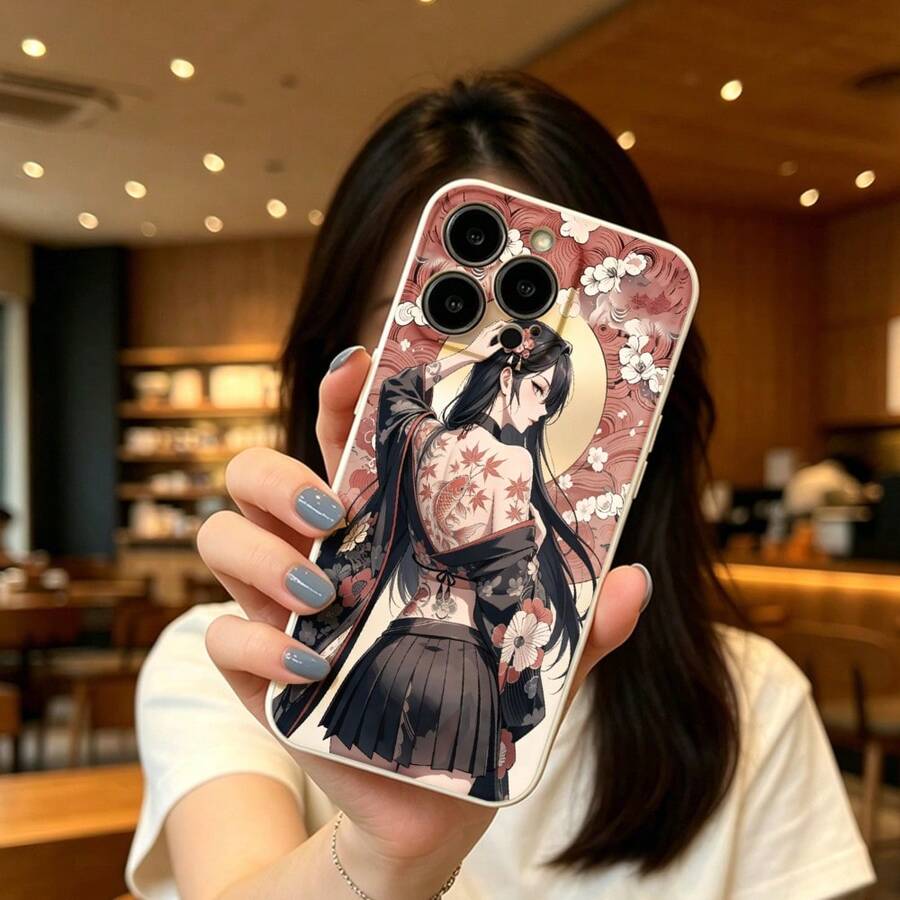 手机壳:适配 iPhone17 16 15 14 13 12 11 proPro Max系列 和風桜鯉刺青男女高级感 - ホワイト - チェックする 1