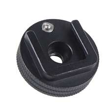 Black Imperial 1/4" Thread Disc Adapter Anti-Lost Cold Shoe Base Reverse Lock Tripod Screw Replacement Fit Ball Head DSLR Cage Flash Mic - View 11