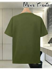 Effortless Texture! A Simple, Casual T-Shirt That's Incredibly Flattering For Everyday Outings. A Cool And Breathable Summer Tee, Perfect For Wearing In Spring. - 綠色 - 查看 2