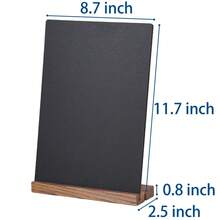 Double Sided Desk Chalkboard Sign 8.7x12 Inch With Wooden Base, Erasable Message Blackboard For Tabletop Display, Rustic Decorative Board For Shop Restaurant Home Kitchen, Reusable Menu Sign For Parties Events - 9"W X 11.5"H - View 4