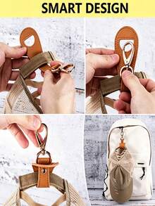 Multifunctional Keychain Accessory For Women's Handbag, Leather Strap With Adjustable Length, Perfect For Outdoor Travel And Bicycle Storage - Multicolor - View 9
