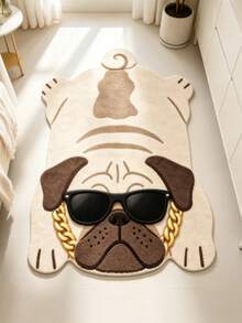 1pc Fashion Glasses Pug Shaped Doormat, Small Rug, Welcome Mat, Carpet, Floor Mat, Outdoor Doormat, Kitchen Rug, Home Decor, Front Door Mat, Bedroom Rug, Outdoor Mat, Home Decor, Area Rug, Garden Rug, Washable Carpet - Multicolor 9 - View 4