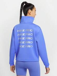 Nike 女款 AS W NP FLC CROP HZ GCEL 針織套頭運動衫 IQ3947-570 - 藍色 - 查看 2
