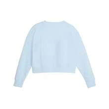 Puma Women's Short Crew Neck Pullover Sweatshirt, Comfortable Versatile Thermal Lined Knit Sport Sweatshirt, Autumn/Winter, 62348569 - Aqua Blue - View 2