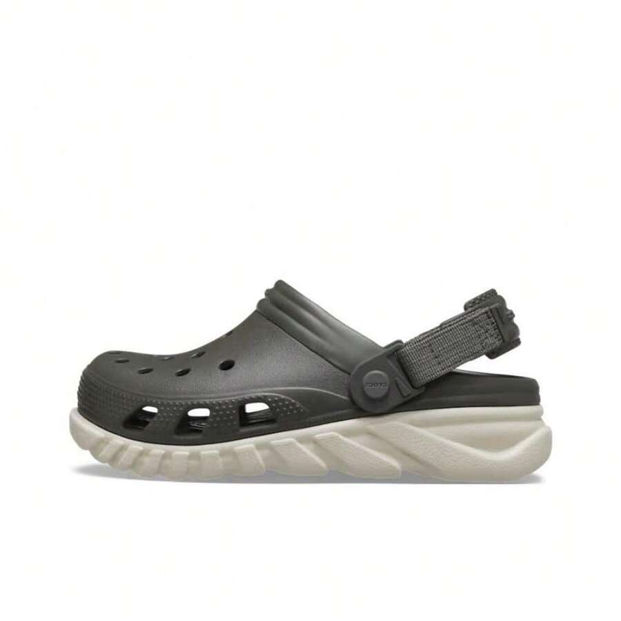 Crocs Duet Max Clog EVA Soft And Comfortable Clogs, Unisex Style, Dark Grey. - Dark Grey - View 1