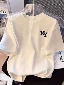 Men's Short-Sleeved, Crew-Neck T-Shirt. Casual Style With Modern And Comfortable Prints. For Men And Women, Couple Style, Short-Sleeved T-Shirt With  VN Print - 白色 - 查看 1