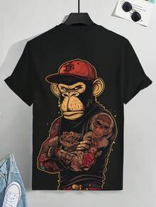 [Pierson Selection] Adult T-Shirt With 3D Digital Print, New Summer T-Shirt For Men - Merah Tua-A - View 3