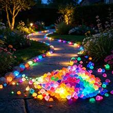 1000/2000pcs Glow In The Dark Resin Beads, Garden Landscape Yard Decoration, Fluorescent Super Bright Multi-Color Glow Beads, No Power Needed, Suitable For Wishing Bottles, Party Decoration, Aquarium And Jewelry Making, Shiny Beads - Luminous Stone - View 3