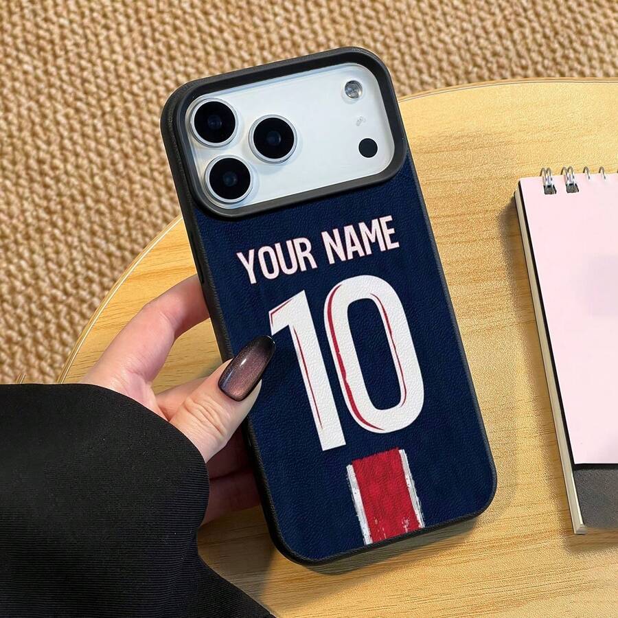 Funda para teléfono - 1 unidad, funda de TPU con patrón de texto y número 10 en azul oscuro para iPhone 17/17Pro/17Promax/17Air/ para iPhone 16/16Pro/16Promax/16Plus/15/15Pro/15Promax/14/14Plus/14Promax/13/13Promax/12Pro/12Promax/11/11Pro - Negro - Ver 1