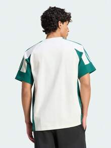 Adidas Men's M LUX TIRO T SC Short Sleeve Knit Collarless T-Shirt KS5052 - White - View 4