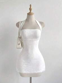 Women Midi Dresses - White - View 1