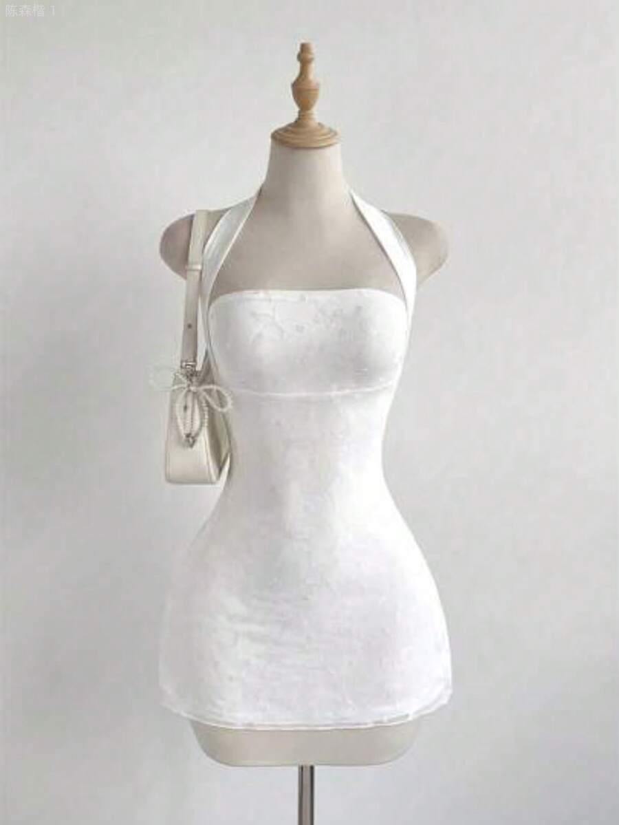 Women Midi Dresses - White - View 1