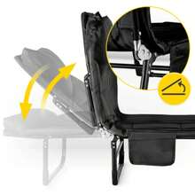 Outdoor Folding Lounge Chair, Camping Nap Bed, Thick Pillow Leisure Chair - Black - View 4