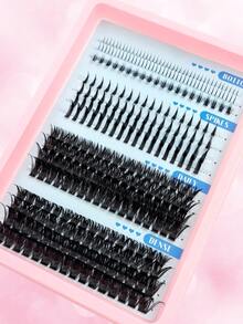 Rikuaild 15 Rows 308 Pieces Mixed False Eyelashes, C/D Curl Single Cluster Lashes, Cartoon Lashes With Pointed Tips And Bases, Enlarging Eye Effect, Suitable For Daily Wear - C/D MIX - View 6