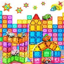 28/46/62 Magnetic Building Blocks Construction Set With Car Combination, Multi-Functional Magnetic Puzzle With Mini Cars, Realistic Birthday/Holiday Gift For 3-14 Years Old Children, Random Color - Color - View 1