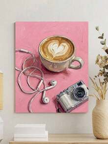 Set de pintura por números personalizado DIY Cappuccino, pintura al óleo cuidadosamente elaborada, expresa tu personalidad con colores, elige una pintura al óleo para decorar tu espacio, elección. Decora tu vida con colores, expresa tu personalidad. Ven y comienza tu viaje artístico. 40*50CM sin marco - rosa - Ver 4