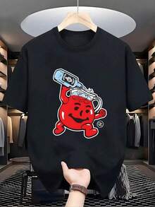 Men T-Shirts - 黑色 - 查看 1