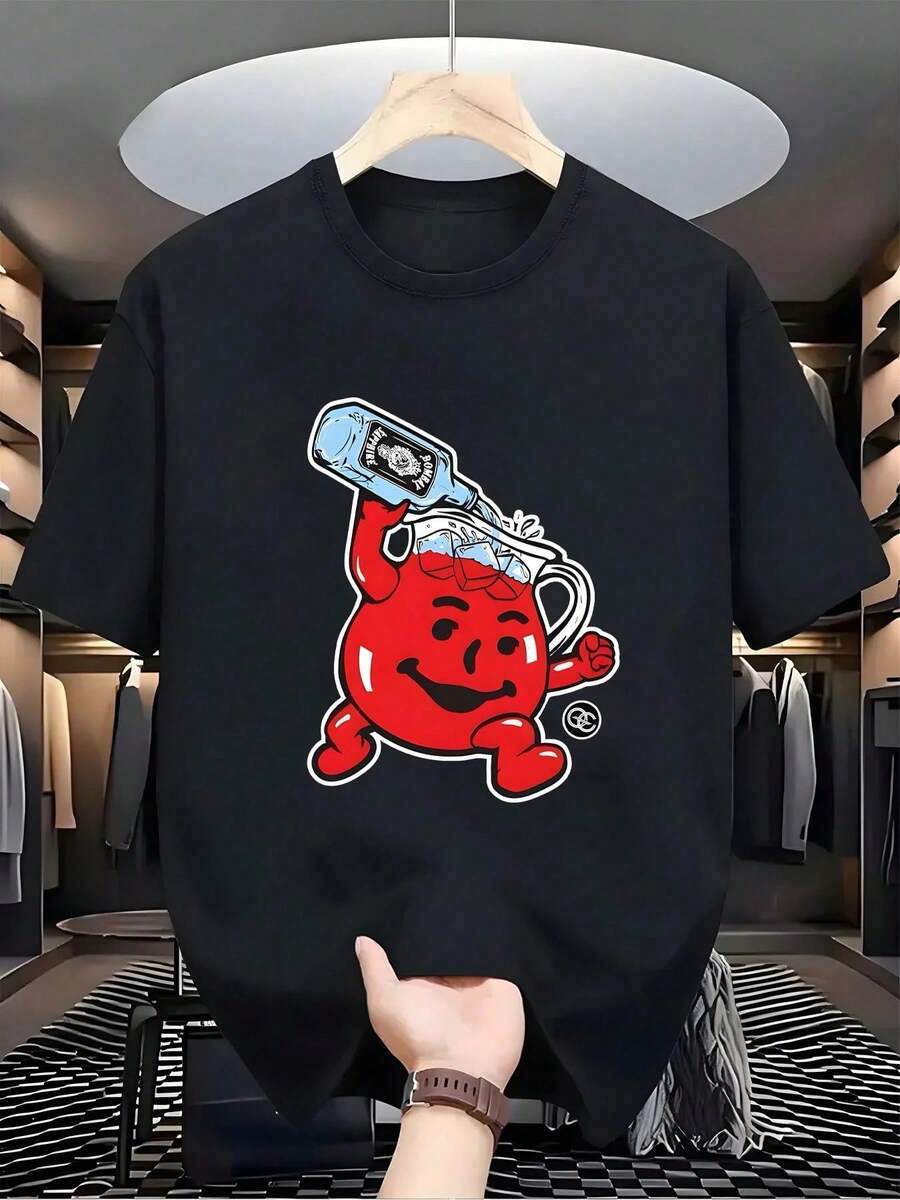 Men T-Shirts - 黑色 - 查看 1