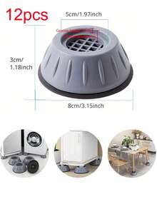 4/8/12pcs Anti-Slip Shock Absorbing Pads For Washing Machine, Anti-Vibration Noise Reduction Pads, Washing Machine And Dryer Base, Anti-Vibration Washing Machine Pads, Anti-Slip Shock Absorbing Noise Reduction Pads, Protect Laundry Room Floor, Washing Machine Anti-Vibration Pads, Laundry Room Accessories - Washing Machine Feet Mats - View 14