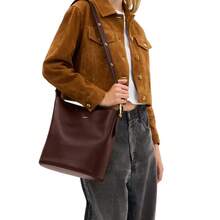 Coach Bleecker Series Classic Solid Color Women Shoulder Crossbody Handbag CCC23B4MPL - 楓樹棕色CCC23B4MPL - 查看 2
