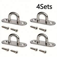 2/4/6/8/10/12Sets Practical Hanging Hooks, U-Shaped Ceiling Mount, With Rectangular Base, Rust-Proof Eye Plate Design, Easy To Install And Hang - Multicolor - View 15