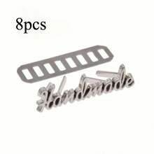 8pcs Handmade Metal Letter Tags With Washers Zinc Alloy Sewing Labels For DIY Crafts, Bags, Hats, Clothing, Handmade Items, Crochet Supplies - New Model - View 12