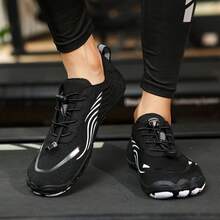 Men's Outdoor Sports Five-Finger Water Shoes, Unisex Swimming, Sea Fishing, Lightweight, Non-Slip, Breathable Diving Shoes - Black - View 11
