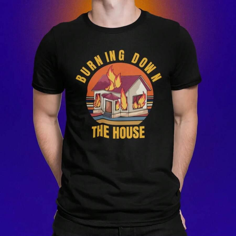 Camiseta Burning Down The House: Camiseta Retro de los 80 con Música de Talking Heads